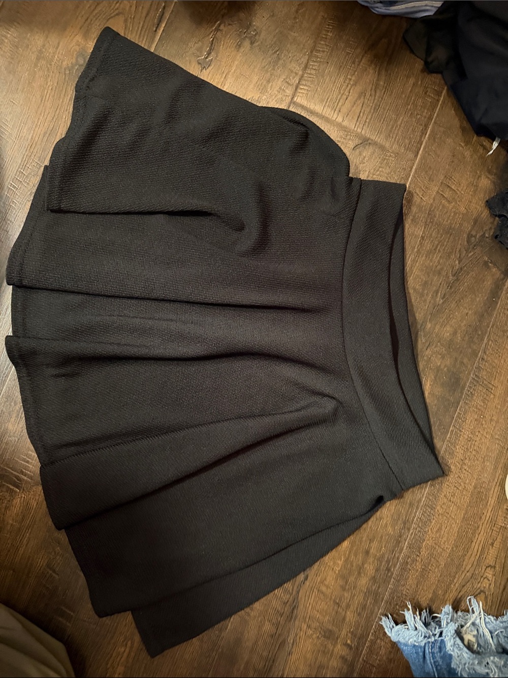 Elegant Black Skirt with Subtle Texture
